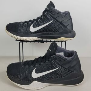 Nike Zoom Ascention Men's Size 7 Black/White Mesh Basketball Shoes 832234 001